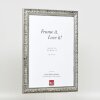 Effect miroir mural profilé bois 94 argent 59,4x84,1 cm miroir