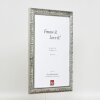 Effect miroir mural profilé bois 94 argent 59,4x84,1 cm miroir
