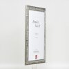 Effect miroir mural profilé bois 94 argent 59,4x84,1 cm miroir