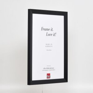 Miroir mural Effect profilé en bois Top N noir 40x50 cm Miroir