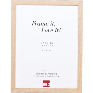 Cadre photo en bois chêne clair 45x60 cm avec verre...