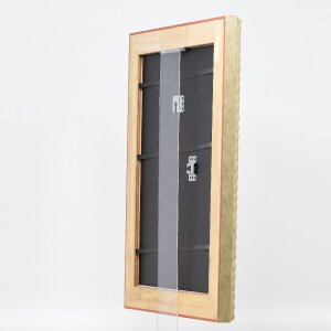 Cadre photo en bois baroque 62x93 cm, antique argent avec verre muséal acrylique