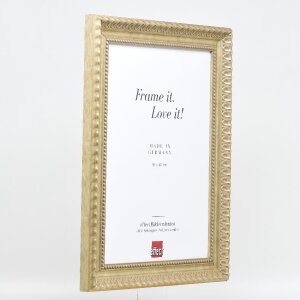 Cadre photo en bois baroque 62x93 cm, antique argent avec verre muséal acrylique