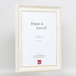 Cadre photo en bois baroque blanc 30,5x91,5 cm avec verre acrylique musée