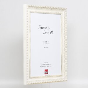 Cadre photo en bois baroque blanc 30,5x91,5 cm avec verre acrylique musée