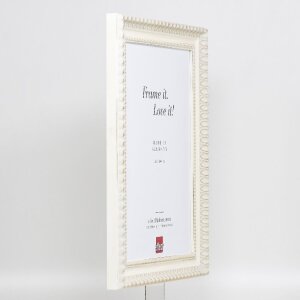 Cadre photo en bois baroque blanc 30,5x91,5 cm avec verre acrylique musée