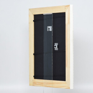 Cadre photo en bois baroque 61x91,5 cm blanc avec verre acrylique museum