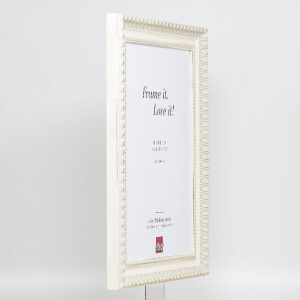 Cadre photo en bois baroque 61x91,5 cm blanc avec verre acrylique museum