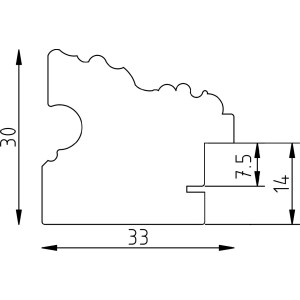 Cadre Photo Baroque Doré 75 - Format A5 14,8x21 cm