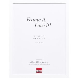 Cadre photo bois blanc Top Cube 10x10 cm avec verre...