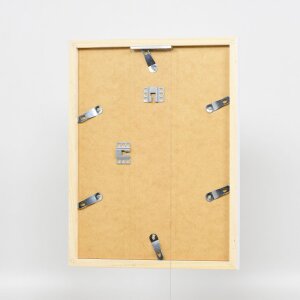 Cadre photo bois blanc Top Cube 10x10 cm avec verre acrylique muséale