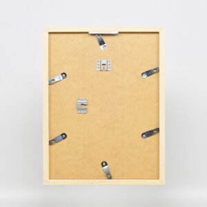 Cadre photo bois blanc Top Cube 10x10 cm avec verre acrylique muséale