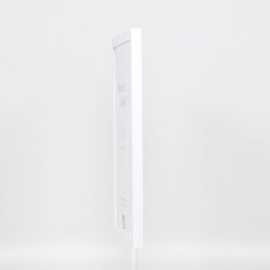 Cadre photo bois blanc Top Cube 10x10 cm avec verre acrylique muséale