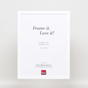 Cadre photo bois blanc Top Cube 10x10 cm avec verre acrylique muséale