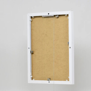 Cadre aluminium Effect Quadro 18x32 cm blanc avec verre musée