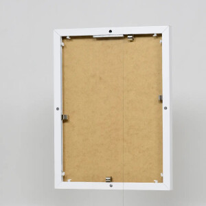 Cadre aluminium Effect Quadro 18x32 cm blanc avec verre musée