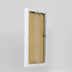 Cadre aluminium Effect Quadro 18x32 cm blanc avec verre musée