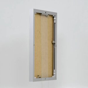 Cadre aluminium Effect Quadro 24x30 cm argenté verre musée MDF paroi arrière