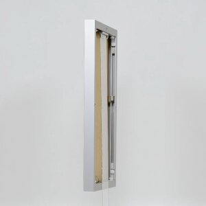 Cadre aluminium Effect Quadro 24x30 cm argenté verre musée MDF paroi arrière
