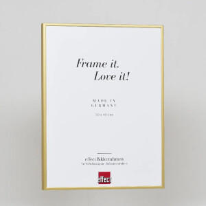 Cadre photo Effect en aluminium Quadro 25x50 cm or Verre de musée vertical et horizontal
