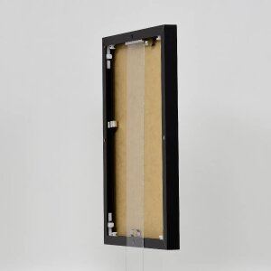 Cadre aluminium Effect Quadro 30x30 cm noir brillant avec verre musée