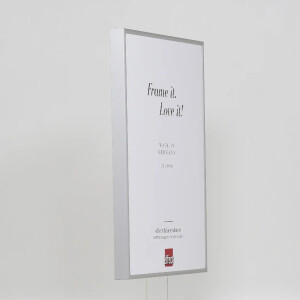 Cadre photo aluminium Quadro 35x100 cm argent verre musée