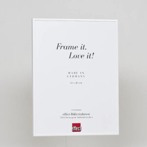 Cadre photo Effect Quadro 40x40 cm aluminium blanc verre musée