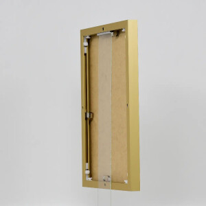 Cadre photo aluminium doré 40x60 cm avec verre musée