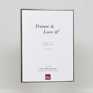 Cadre photo aluminium Quadro 40x60 cm argent brillant verre musée