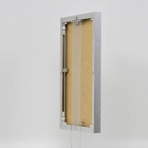 Cadre Aluminium Quadro 42x59,4 cm argent brillant verre musée