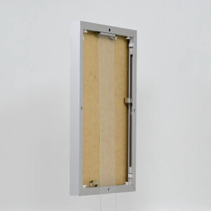 Cadre Aluminium Quadro 45x60 cm argenté avec verre museum