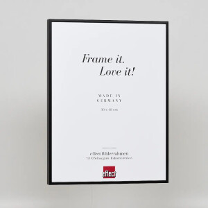 Cadre photo aluminium Effect Quadro 50x100 cm noir verre musée