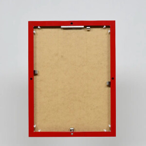 Cadre Photo Aluminium Quadro 50x50 cm Rouge avec Verre Musée