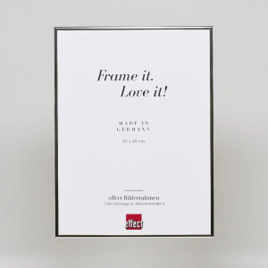 Cadre photo aluminium Quadro 50x50 cm argent satiné verre musée