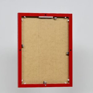 Cadre aluminium quadro 50x60 cm rouge avec vitrage muséal