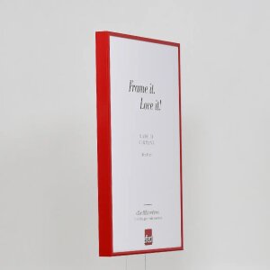 Cadre aluminium quadro 50x60 cm rouge avec vitrage muséal