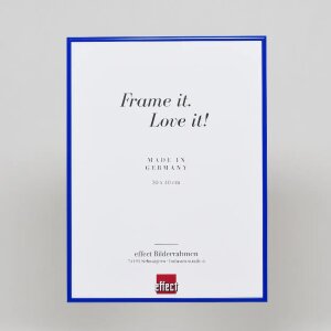 Cadre aluminium quadro 50x60 cm bleu avec verre musée