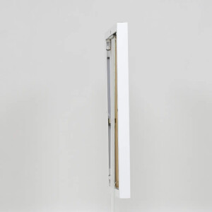 Cadre photo aluminium Quadro 50x65 cm blanc verre musée