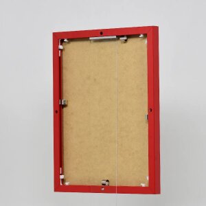 Cadre photo aluminium Quadro 50x75 cm rouge, verre musée