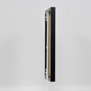 Cadre aluminium quadro 60x60 cm noir avec verre musée