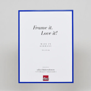 Cadre photo aluminium Quadro 59,4x84,1 cm bleu vitre musée