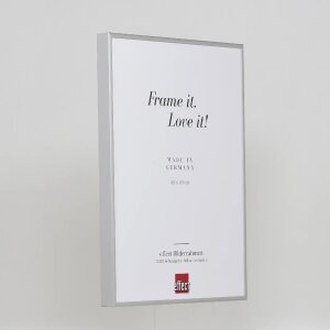 Cadre Photo Aluminium Quadro 60x90 cm argent verre de musée