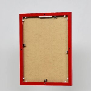 Cadre photo aluminium quadro 60x90 cm rouge avec verre de musée