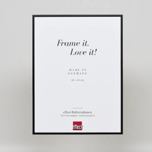 Cadre Aluminium Quadro 60x90 cm noir avec verre musée