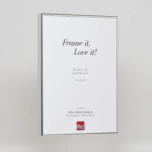 Cadre photo aluminium Quadro 60x90 cm argent brossé verre de musée