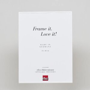 Cadre photo aluminium quadro 70x70 cm blanc verre musée