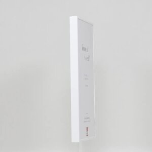 Cadre photo aluminium quadro 70x70 cm blanc verre musée