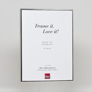 Cadre Aluminium Quadro 30,5x91,5 cm argenté brillant verre musée