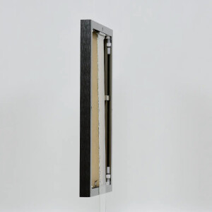 Cadre Photo Aluminium Quadro 30,5x91,5 cm, Antik-Silver, Verre de Musée