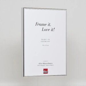 Cadre aluminium quadro 61x91,5 cm argent brillant verre musée